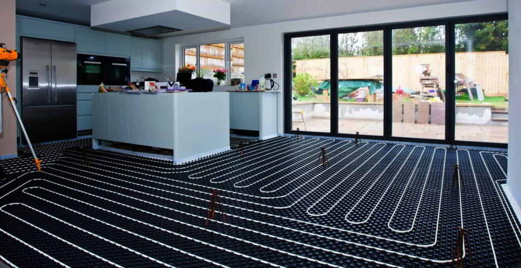 kitchen floor heating installation