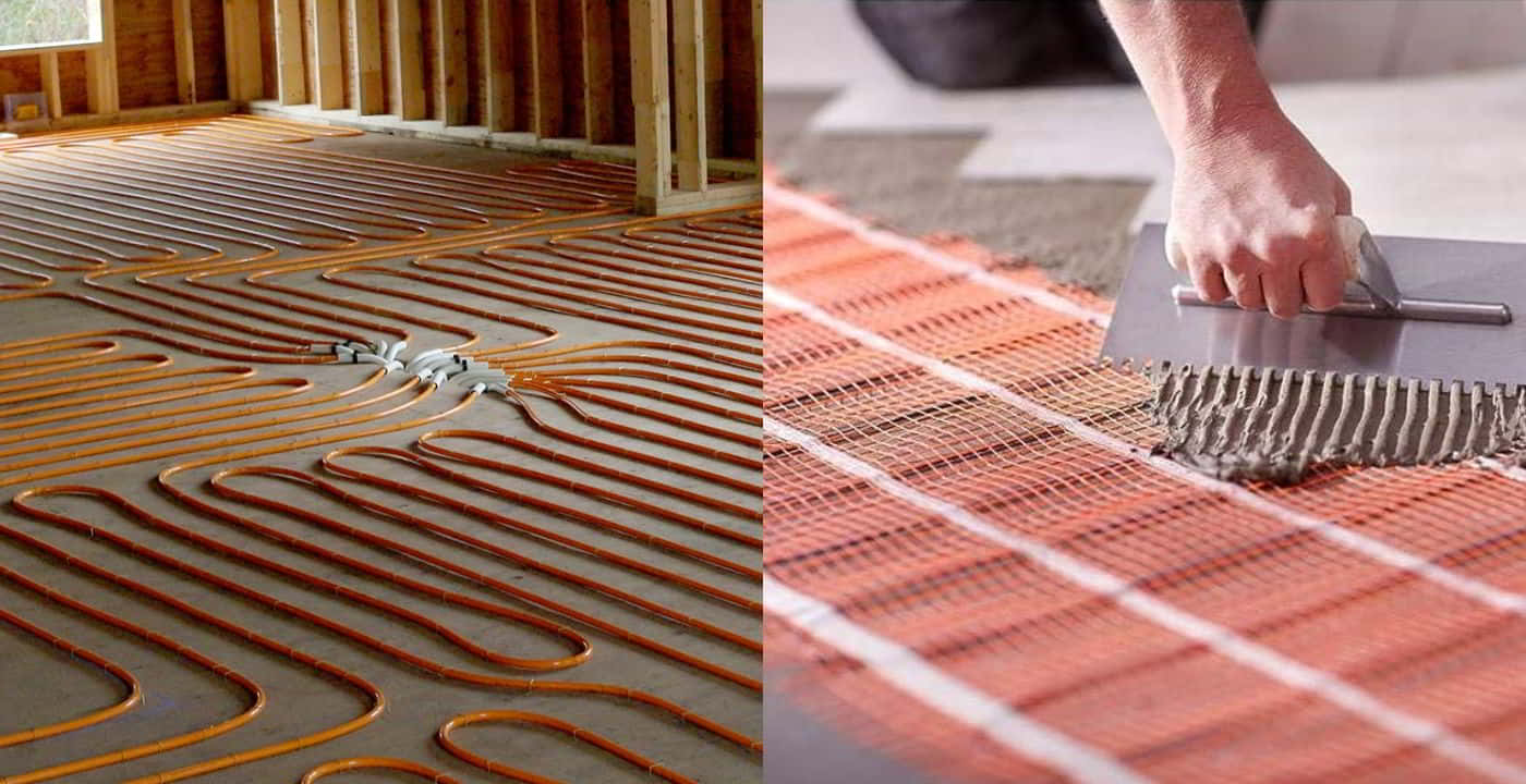hybrid radiant floor heating
