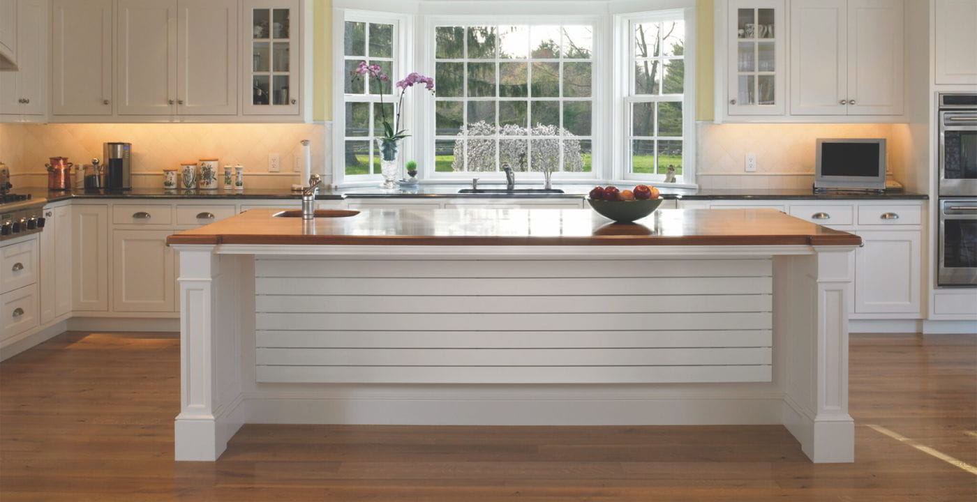 hydronic heating panel in the kitchen