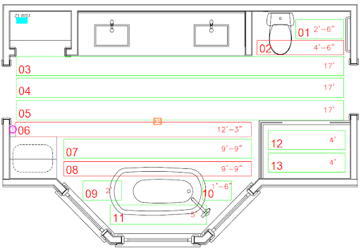 radiant floor heating design - bathroom