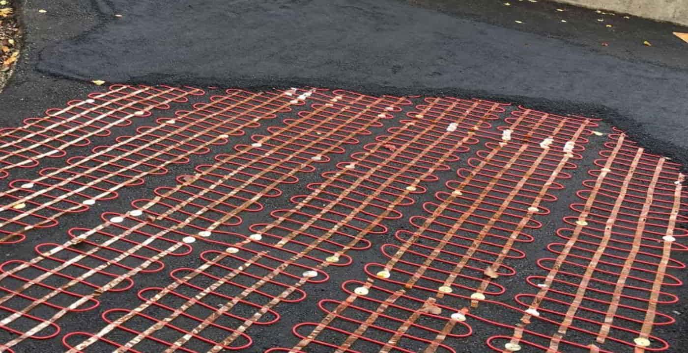 electric cable heated driveway system