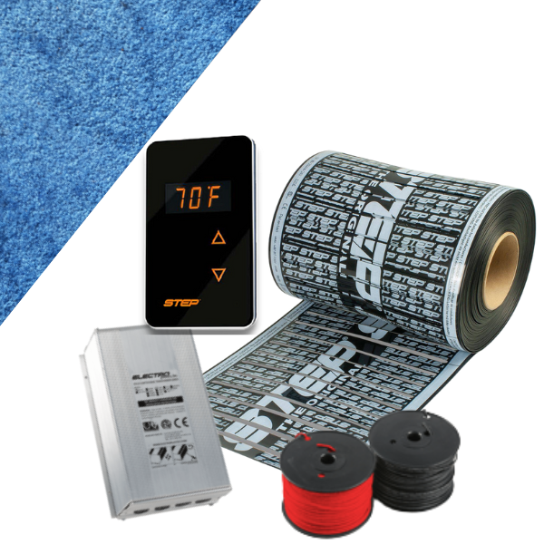 Radiant Heat Mat Kit | Carpet Floors | 75ft² | 120V/24V