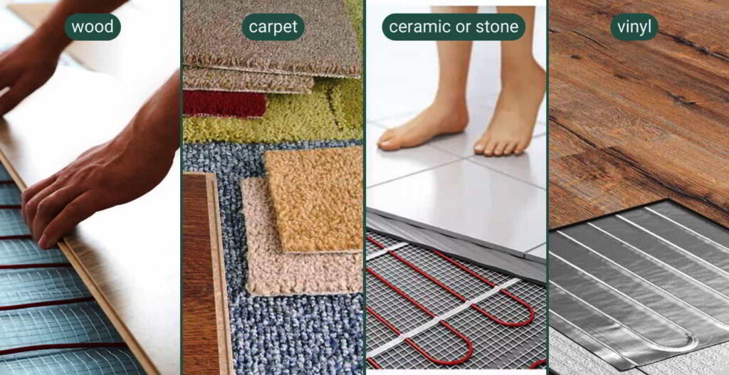 compatible floor types for underfloor mat heating