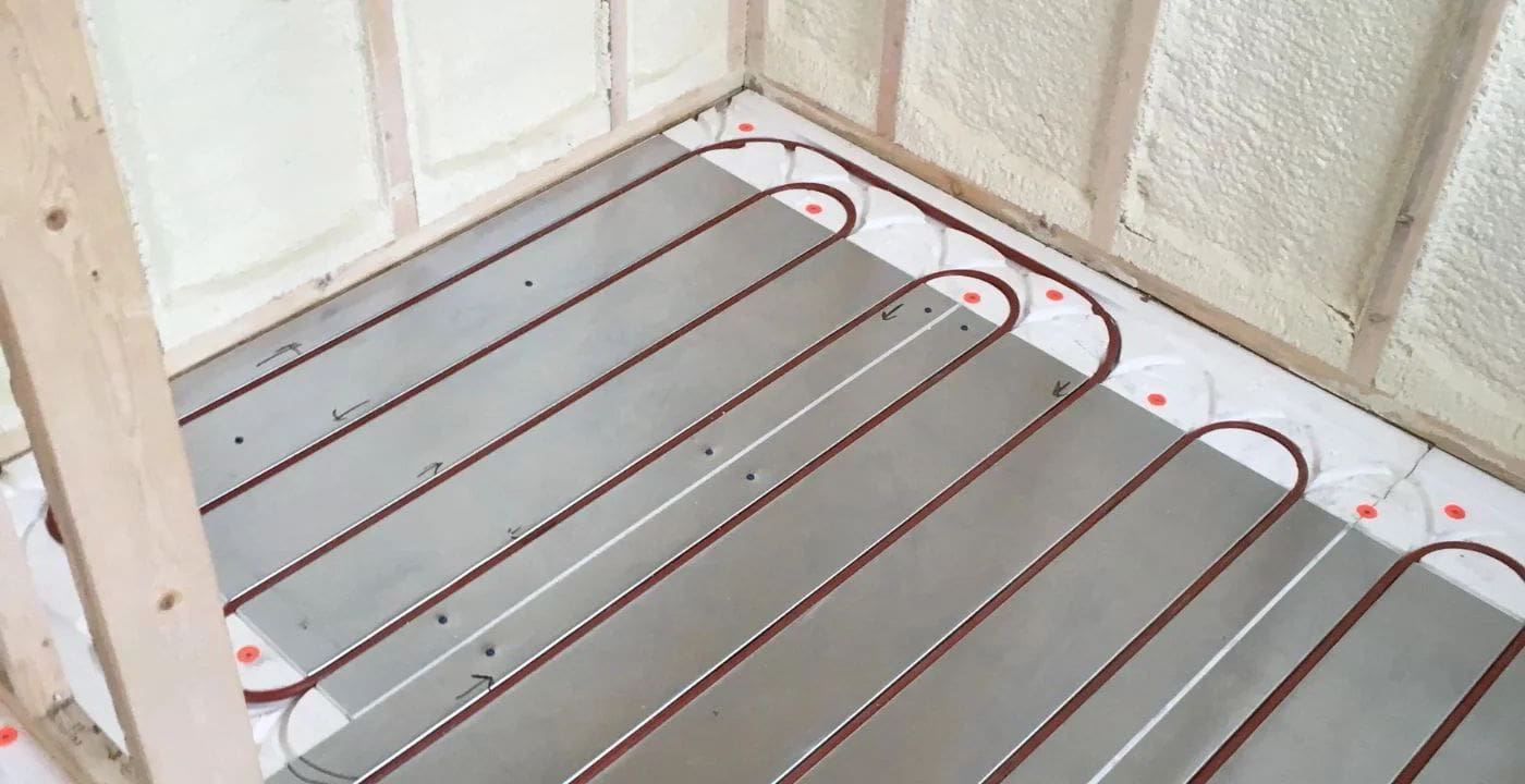 installing retrofit floor heating